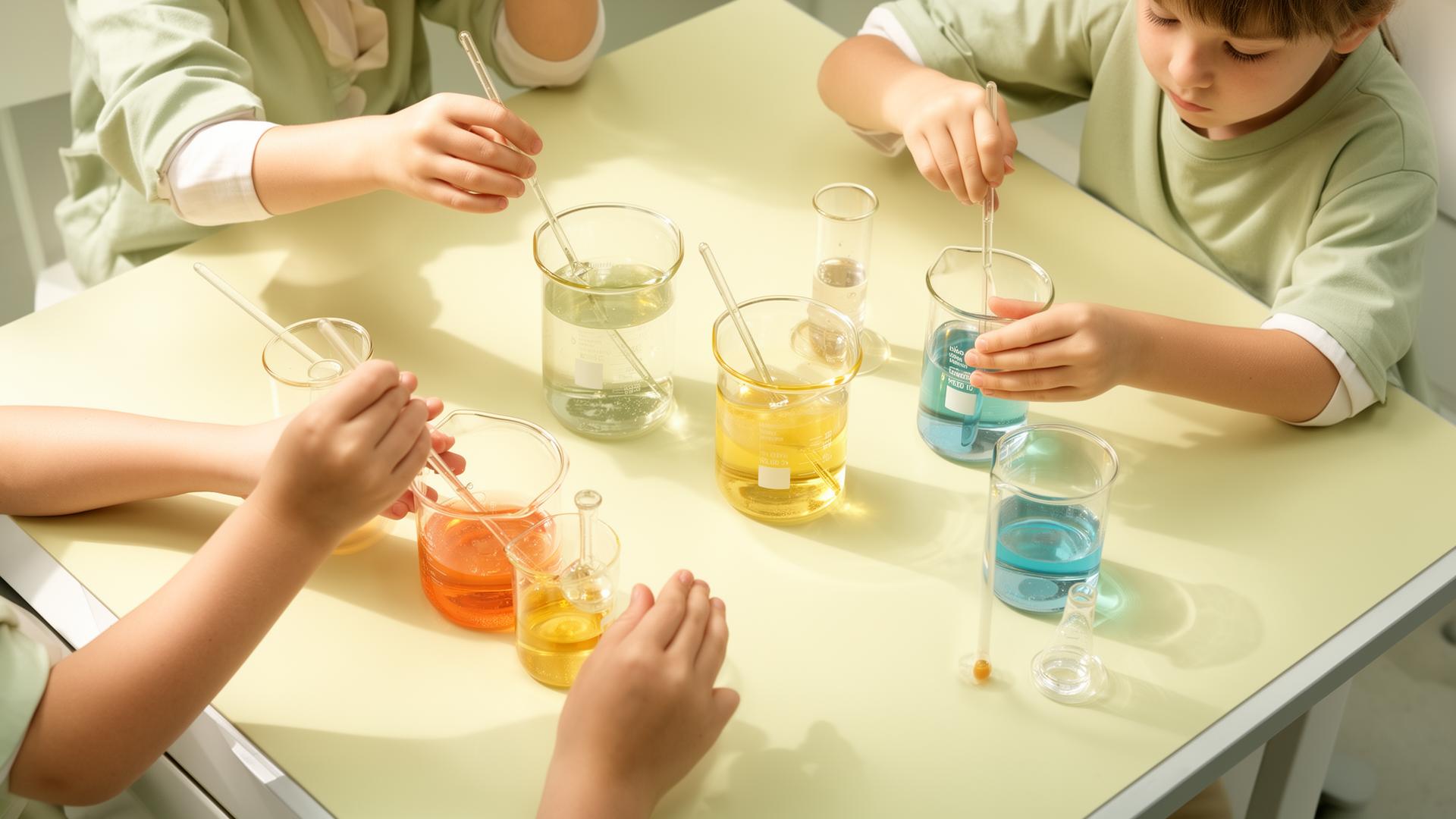 Children doing a science experiment